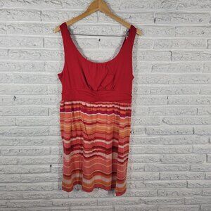 Faded Glory Womens Dress XL 16 18 Mini  Sheath Sleeveless Red Orange STR23E